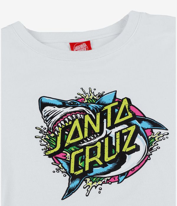 Shop Santa Cruz Shark Dot Front T Shirt kids white online skatedeluxe