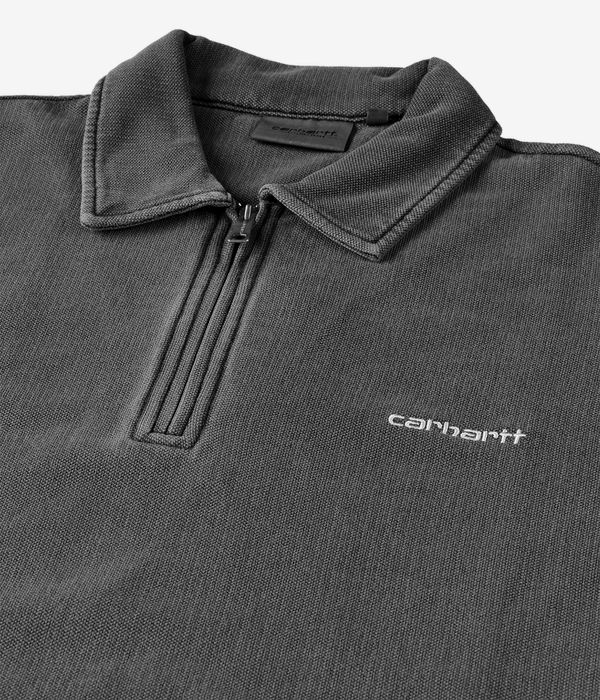 Carhartt WIP Piquè Script Felpa (black white garment dyed)