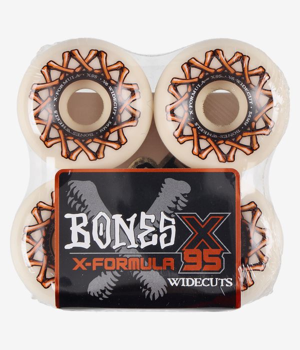 Bones X Formula V6 Wheels (white orange) 56 mm 95A 4 Pack