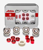 Andale Swiss Tin Box Bearings (white red)