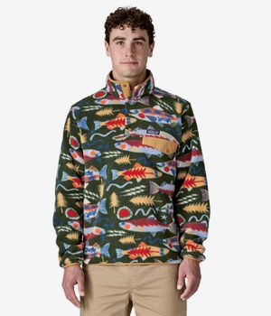 Patagonia LW Synch Snap-T Giacca (salmon energy old growth green)