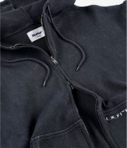 Butter Goods Waffle Zip-Hoodie (black overdye)