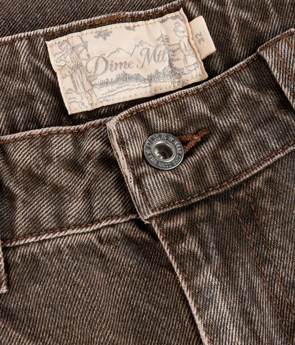 Dime Baggy Denim Jeans (sandblasted brown)