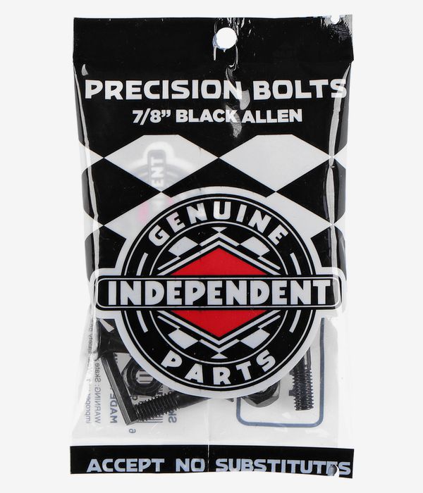 Independent 7/8" Bolt Pack (black) allen Flathead (countersunk)