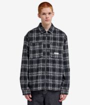 Element Fuzzy Check Zip Overshirt Jacket (brushed plaid dark slate)