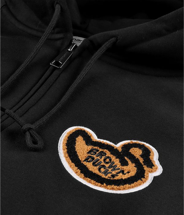 Carhartt WIP Brown Ducks Zip-Sweatshirt avec capuchon (black)