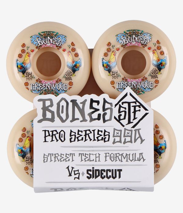 Bones STF Greenwood Decoupe V5 Roues (white) 54mm 99A 4 Pack