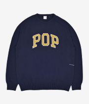 Pop Trading Company Arch Knitted Crewneck Bluza (navy cress green)