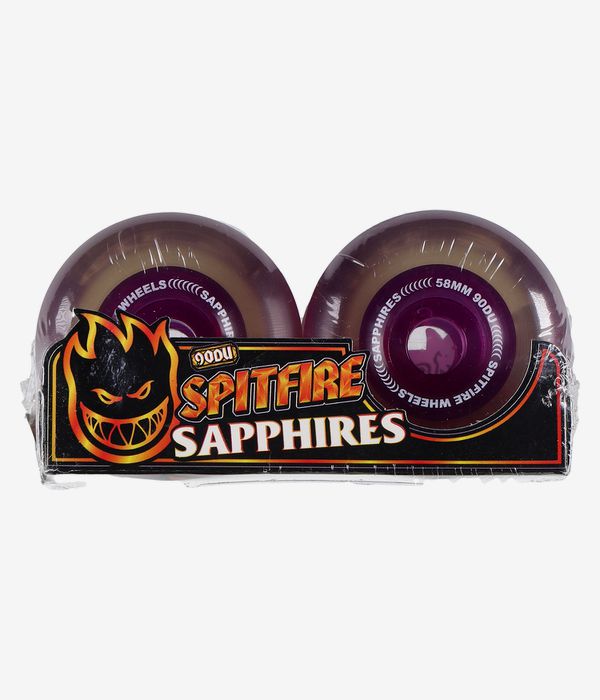 Spitfire Sapphire Roues (clear purple) 58 mm 90A 4 Pack