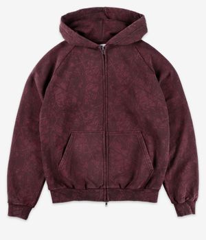 Butter Goods Woods Camo Zip-Hoodie (washed burgundy)