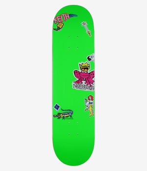 Krooked Cromer Neon Sticker 8.25" Skateboard Deck (green)