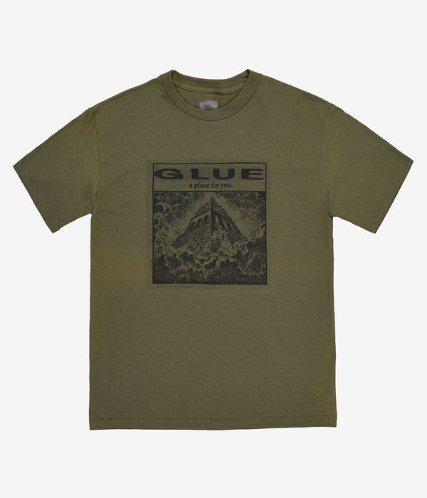 Glue Skateboards A Place For You T-Shirt (military green)
