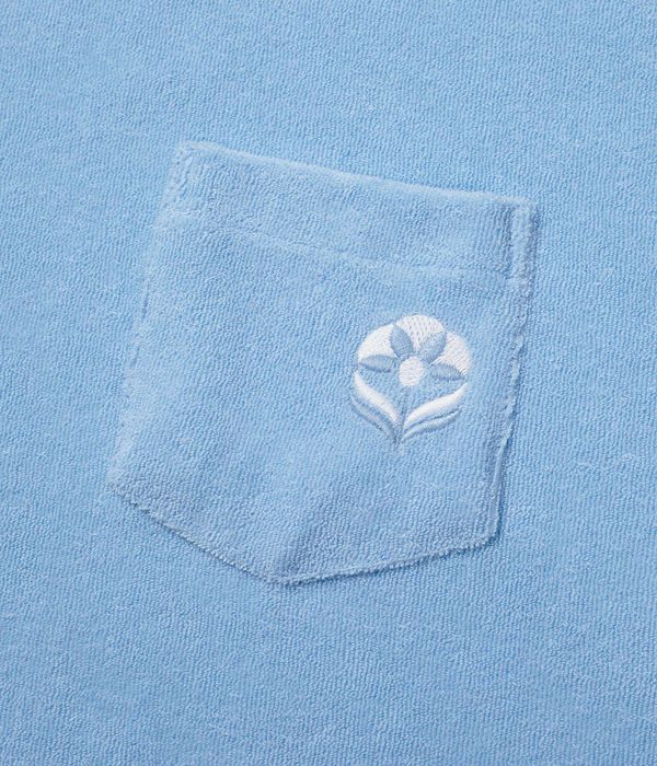 Blue Flowers Towling T-Shirty (pale blue)