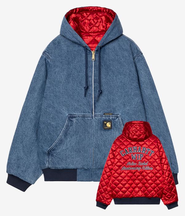 Carhartt WIP 50 Years Anniversary OG Active Denim Jas reversible (blue usa red stone bleached)