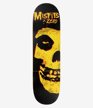 Zero x Misfits Fiend Skull 8.5" Skateboard Deck (black yellow)
