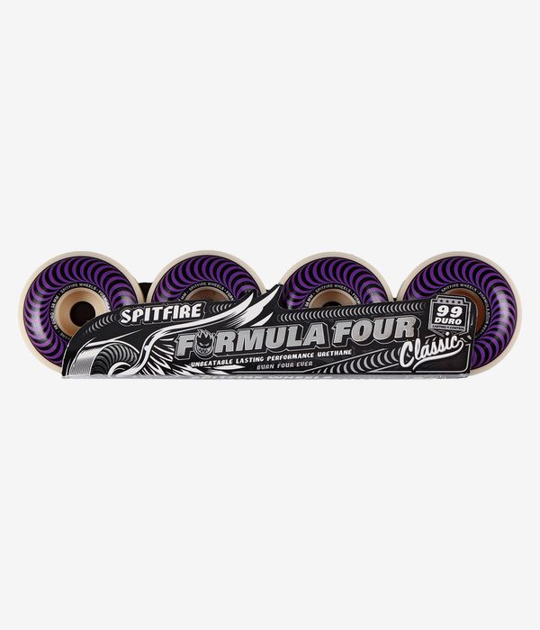Spitfire Formula Four Classic Wheels (white purple) 58mm 99A 4 Pack