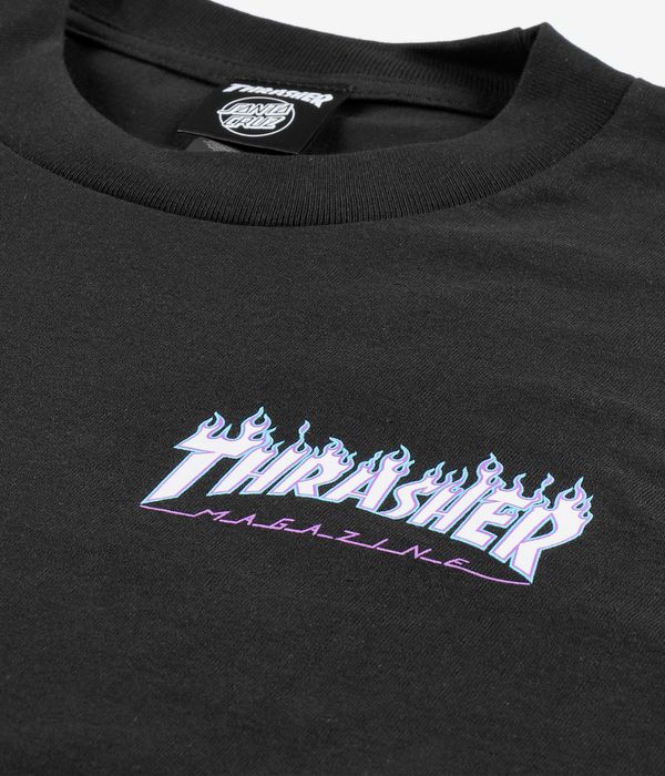 Thrasher x Santa Cruz Flame Dot Camiseta (black)