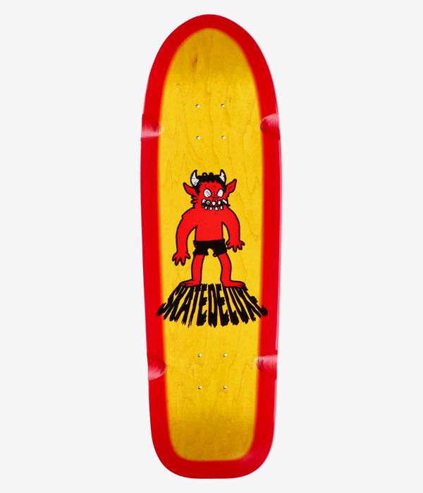 skatedeluxe Devil Shaped 9.375" Tavola da skateboard (yellow red)