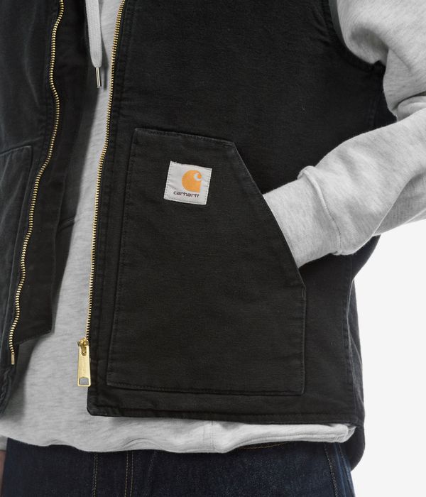 Carhartt WIP Classic Organic Dearborn Vest (black stone canvas)