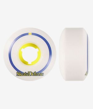 skatedeluxe Retro Rouedas (white yellow) 53mm 100A Pack de 4