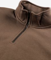 Carhartt WIP Chase Neck Zip Sweatshirt (chocoalte gold)