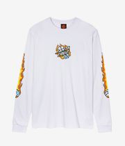 Santa Cruz Flaming Dice Dot Front Long sleeve (white)