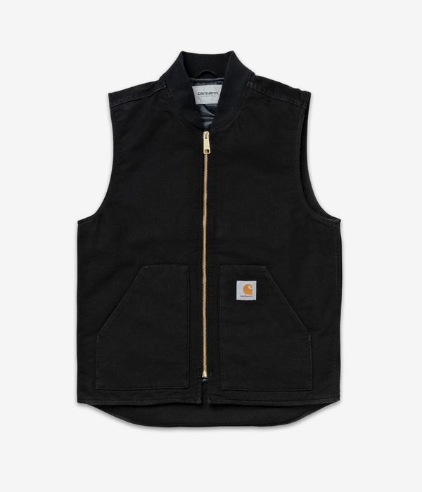 Carhartt WIP Classic Organic Dearborn Vest (black rinsed)