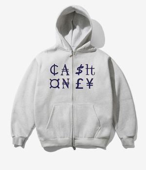 Cash Only Currency Zip-Hoodie (ash)