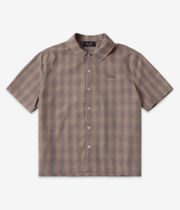 Dime Plaid Button Up Shirt (brown)