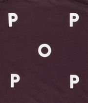 Pop Trading Company Logo Maglia a maniche lunghe (fudge charcoal heather)