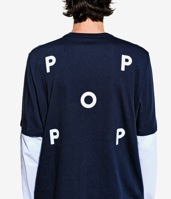Pop Trading Company Logo Long sleeve (navy)