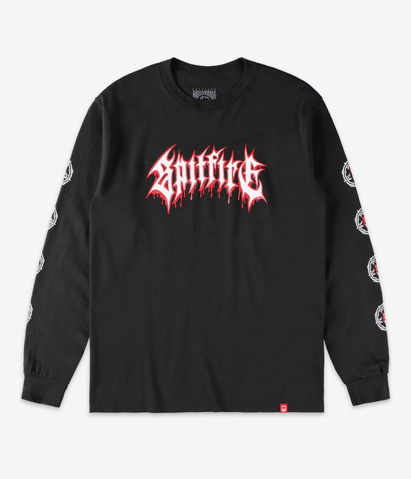 Spitfire Pentagram Drip Long sleeve (black red white)