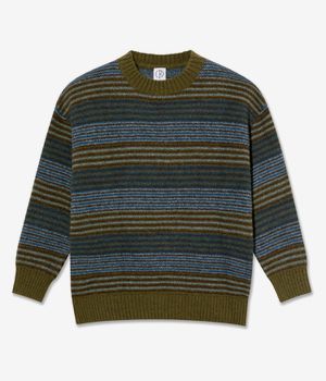 Polar George Sweatshirt (blue green stripe)