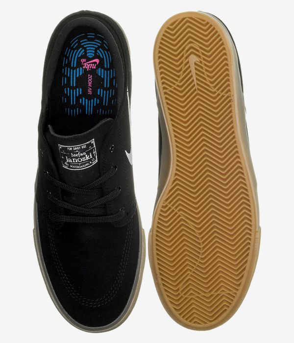 Nike brown nike skate shoes SB Zoom Janoski RM Shoes (black white gum light brown)