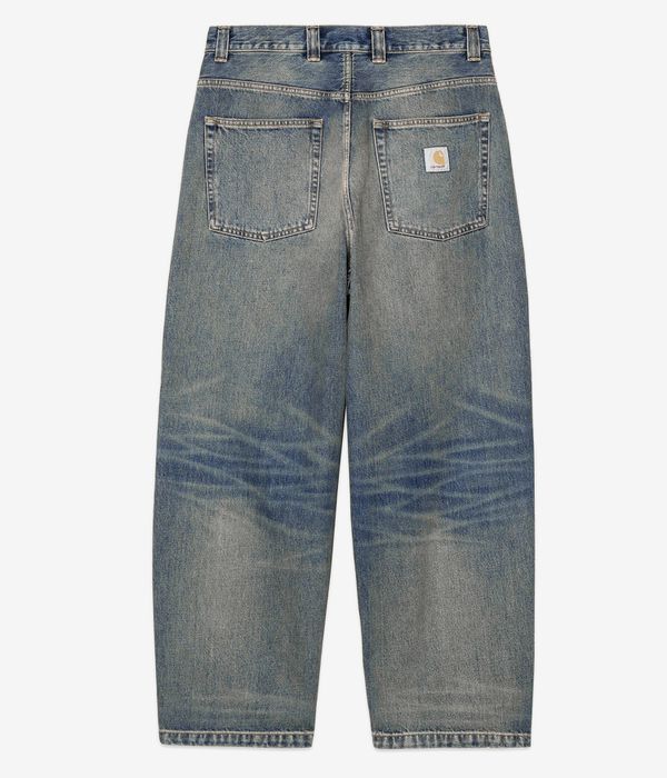 Carhartt WIP Brandon Pant Cotton Smith Jeans (blue worn used wash)