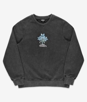Blue Flowers Washed Flower Sweatshirt (stone wash)