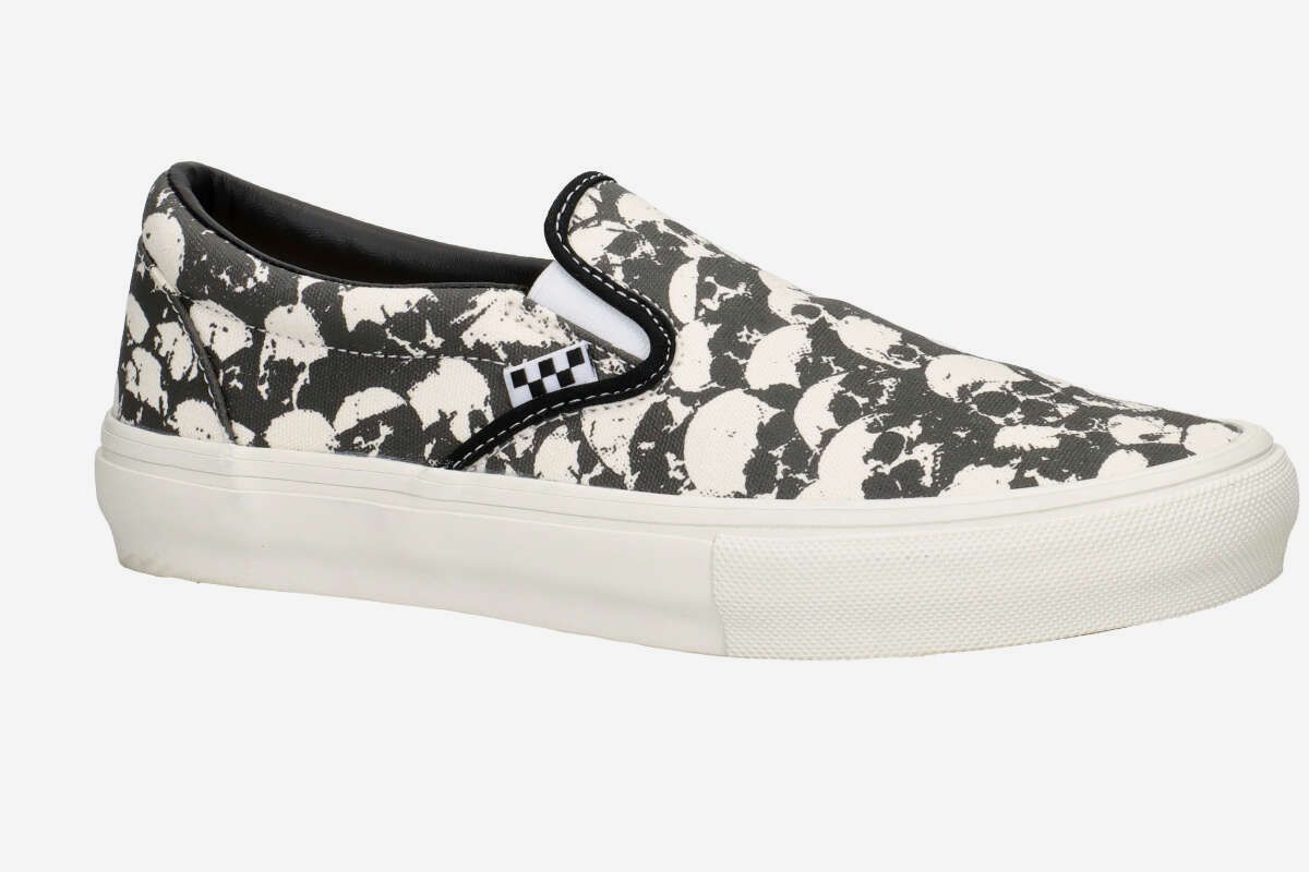 Vans Skate Slip-On Skull Pile Shoes (black white gum)