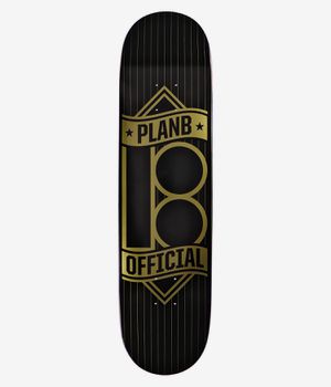 Plan B Banner 8" Skateboard Deck (black gold)
