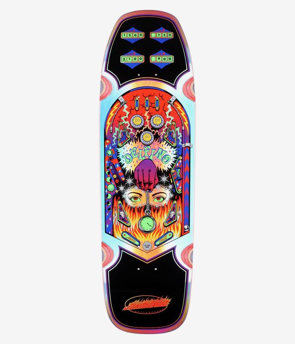 Santa Cruz Delfino Pinball Shaped 9.14" Skateboard Deck (multi)