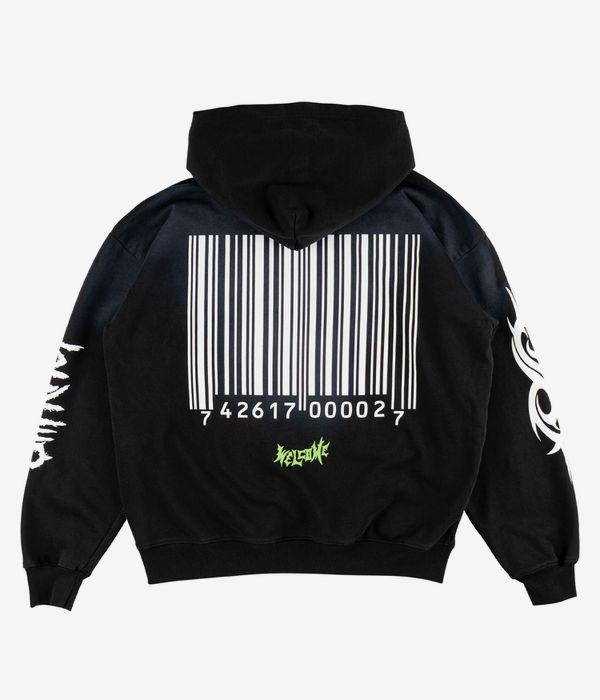 Welcome x Slipknot Ravenous Distressed Sun Fade Hoodie (black fade)