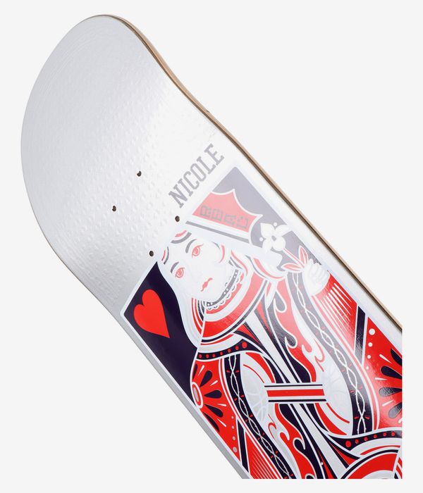 Real Nicole Queen Of Hearts Twin Nose 8" Planche de skateboard (grey)