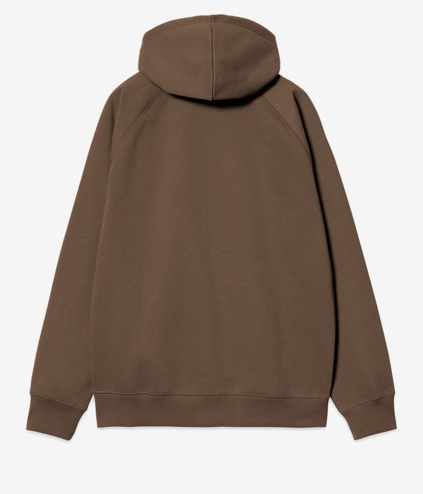 Carhartt WIP Chase Bluza z Kapturem na Zamek (chocolate gold)