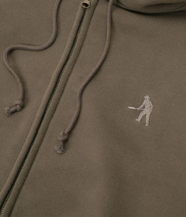 Passport Solid Workers Zip-Sweatshirt avec capuchon (khaki)