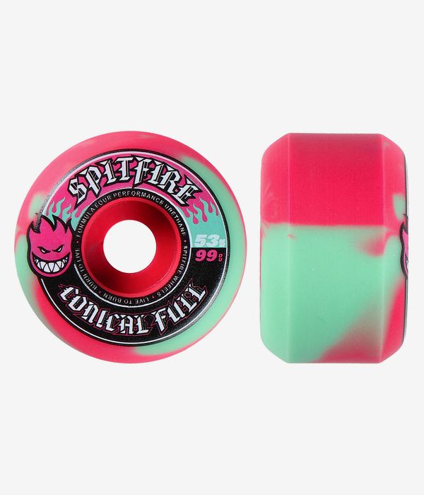 Spitfire Formula Four Team Color Pack Conical Full Rollen (teal pink swirl) 53 mm 99A 4er Pack