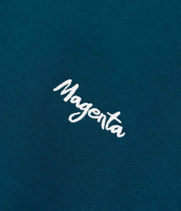 Magenta Script Sweatshirt (petrol blue)