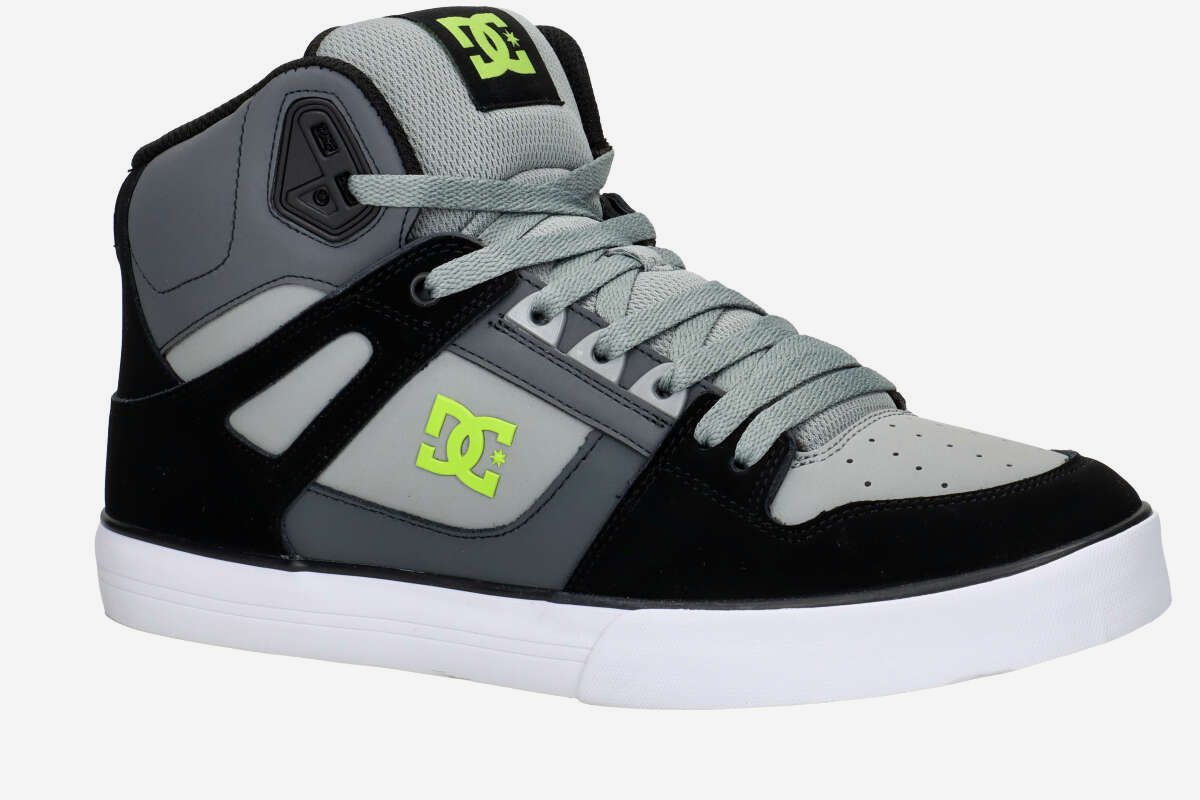 DC Pure High Top WC Shoes (grey black lime)