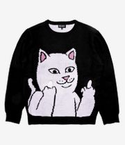 RIPNDIP Lord Nermal Flippy Knitty Sweatshirt (black)