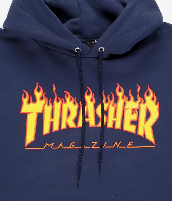 Thrasher Flame Hoodie (navy)