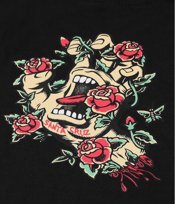 Santa Cruz Screaming Rose Flash T-Shirt (black)