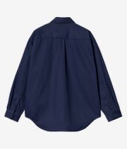 Carhartt WIP Module Script Arlington Camicia (air force blue white rigid)